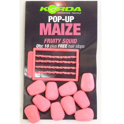 Grains de ma&iuml;s artificiels carpe korda pop up maize fruity squid - Imitations | Pacific P&ecirc;che