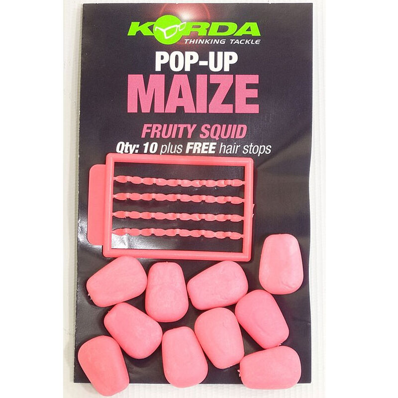 Grains de ma&iuml;s artificiels carpe korda pop up maize fruity squid - Imitations | Pacific P&ecirc;che