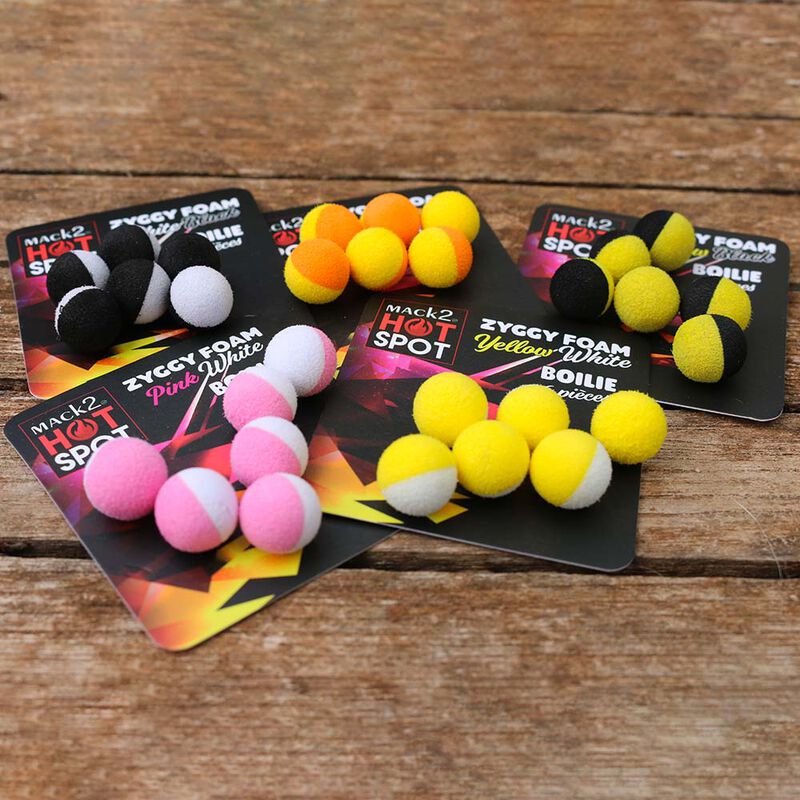Mousse Zig Rig Mack2 Ziggy Foam Boilie Two Tone (x6) - Imitations | Pacific P&ecirc;che