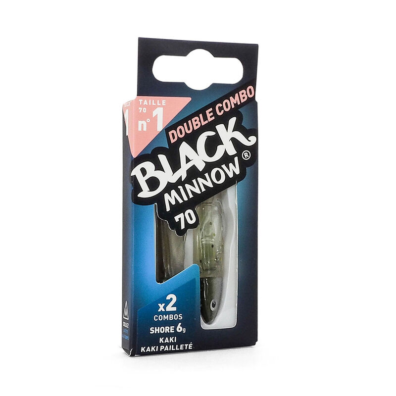 Leurre Souple Shad Fiiish Double Combo Black Minnow Off Shore 7cm, 6g + 3g - Shads | Pacific P&ecirc;che