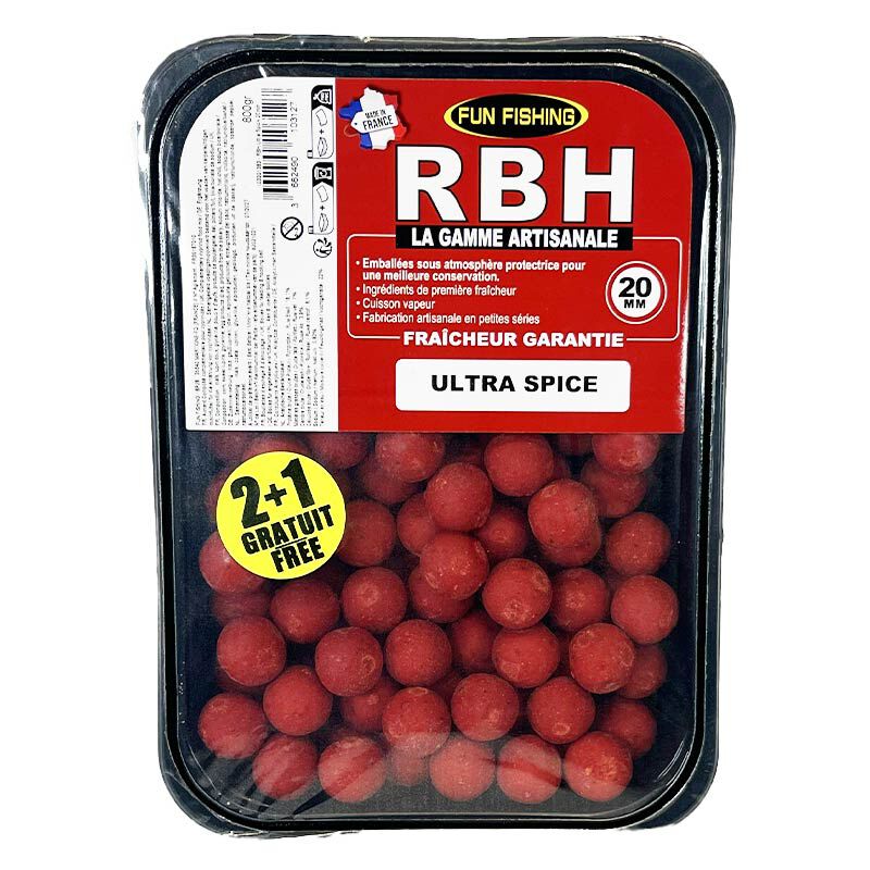 Bouillettes Fun Fishing RBH Ultra Spice 800g - Denses | Pacific P&ecirc;che