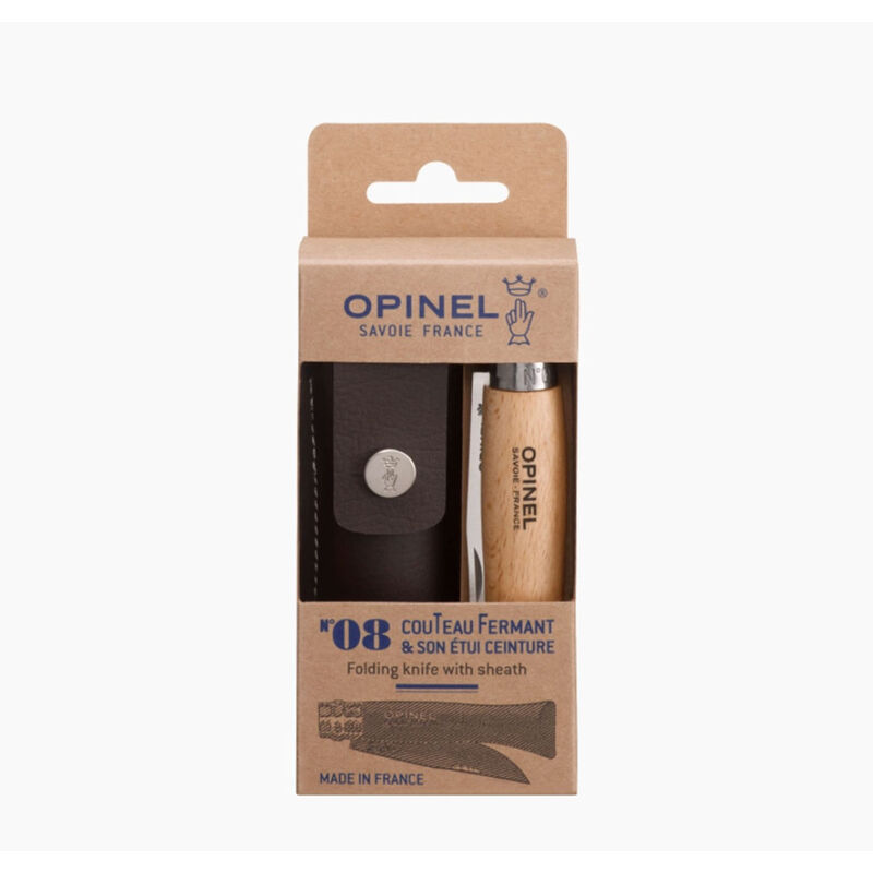 Couteau Opinel N&deg;08 Inox + &Eacute;tui - Coutellerie | Pacific P&ecirc;che