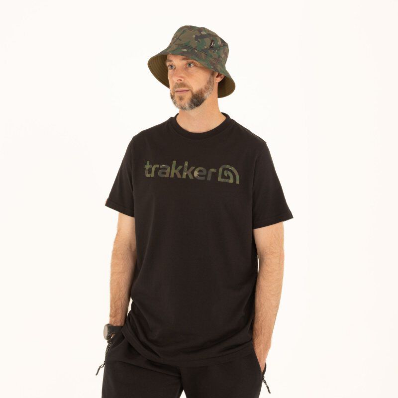 T-shirt Trakker CR Logo Black Camo - T-shirts manches courtes | Pacific P&ecirc;che