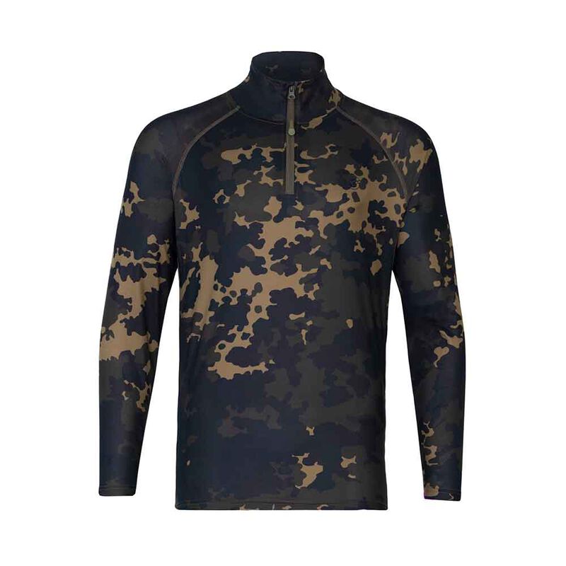 Maillot Korda a manche longue Kool UPF Zip Jersey Dark Camo - T-shirts manches longues | Pacific P&ecirc;che