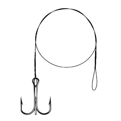 Avancon Cannelle Nylflex C703 40cm + Triple (x3) - Bas de ligne mont&eacute;s | Pacific P&ecirc;che