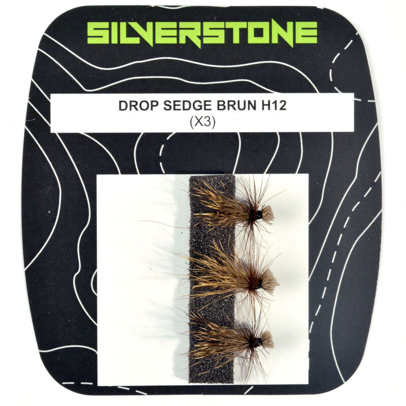 Mouche s&egrave;che silverstone drop sedge h12 (x3) - S&egrave;ches | Pacific P&ecirc;che