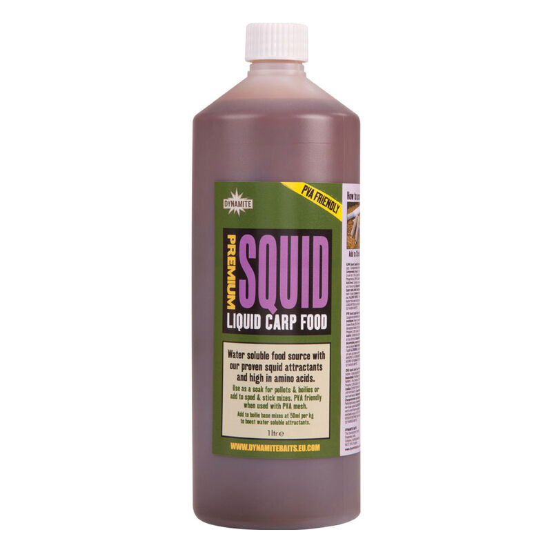 Booster carpe dynamite baits liquid carp food squid 1l - Boosters / dips | Pacific P&ecirc;che