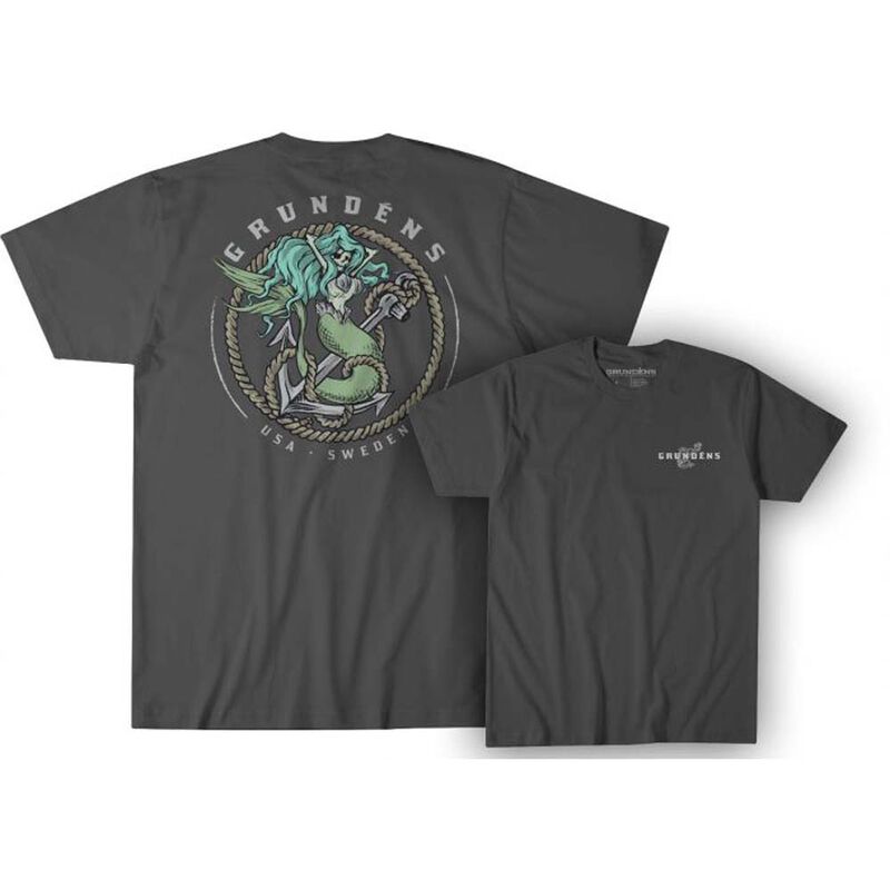 T-shirt Grundens Mermaid SS T-shirt Iron Grey - T-shirts manches courtes | Pacific P&ecirc;che