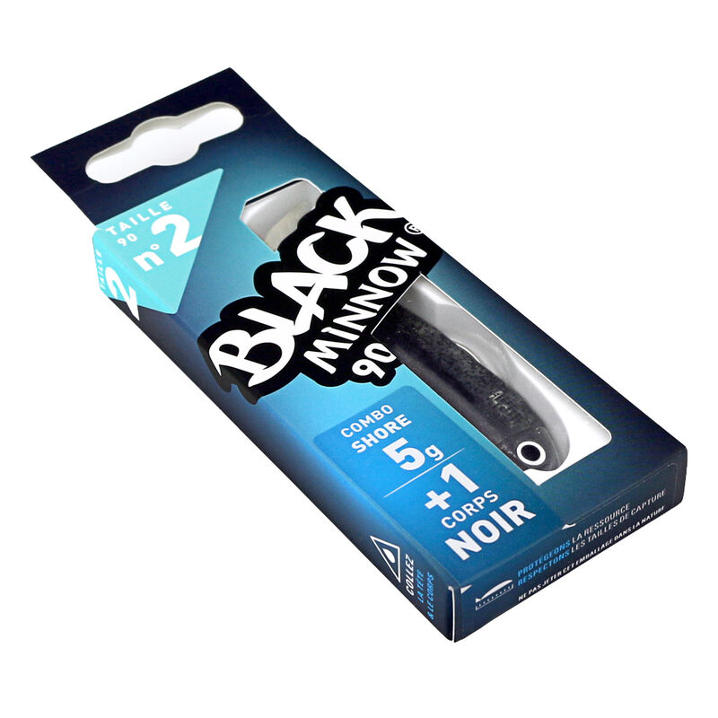 Leurre Souple Shad Fiiish Combo Black Minnow 90 Shore 9cm, 5g - Shads | Pacific P&ecirc;che
