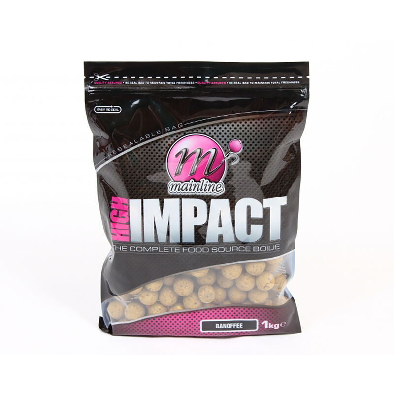 Bouillettes carpe mainline high impact boilie banofee 1kg - Denses | Pacific P&ecirc;che