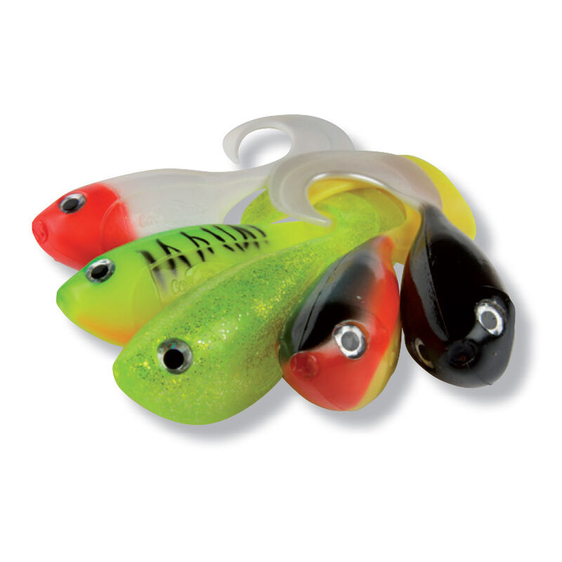 Leurre souple grub silure cat spirit fat ondulia 18cm (x5) - Virgules | Pacific P&ecirc;che