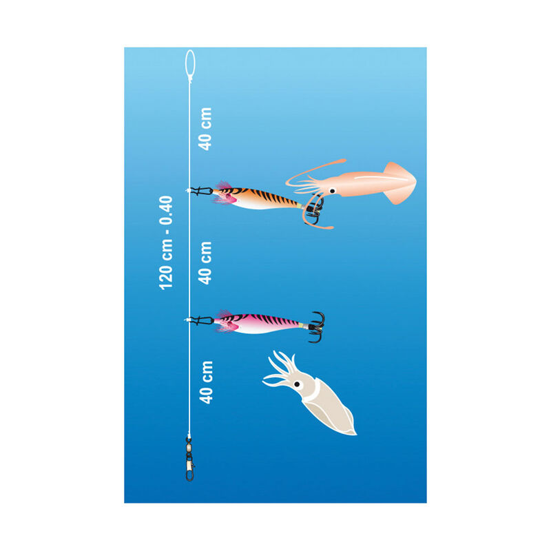 Bas de ligne flashmer 2 turluttes - Bas de Lignes / Lignes Mont&eacute;es | Pacific P&ecirc;che