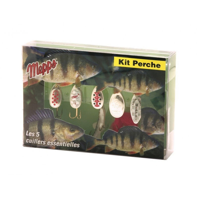 Kit 5 Cuill&egrave;res Mepps Perche - Cuill&egrave;res Tournantes | Pacific P&ecirc;che