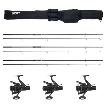 Pack sert carpe 3 cannes 12' + 3 moulinets d&eacute;brayables + fourreau - Packs | Pacific P&ecirc;che