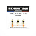 Kit 3 nymphes jigs tag rouge h12 bille or tung 3,8 mm - Nymphes | Pacific P&ecirc;che