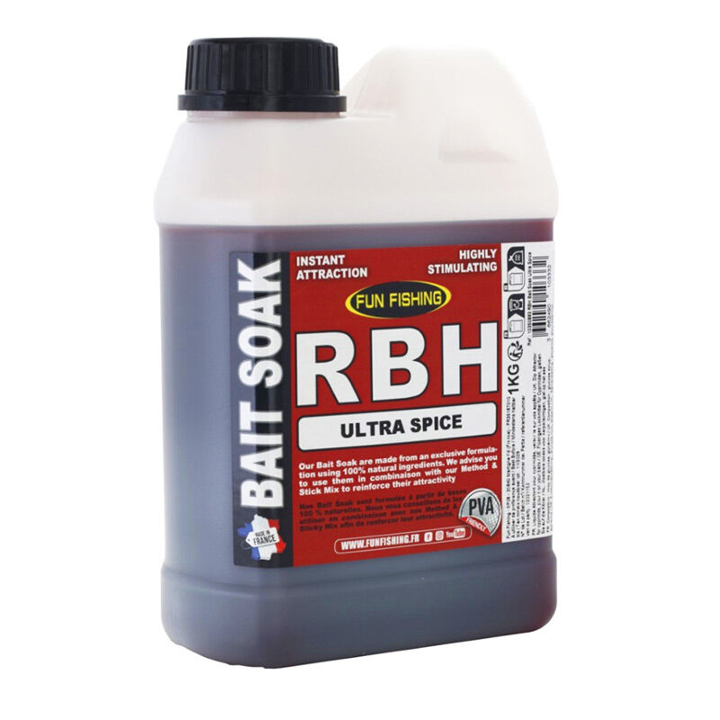Booster Fun Fishing RBH Bait Soak Ultra Spice 1L - Boosters / dips | Pacific P&ecirc;che