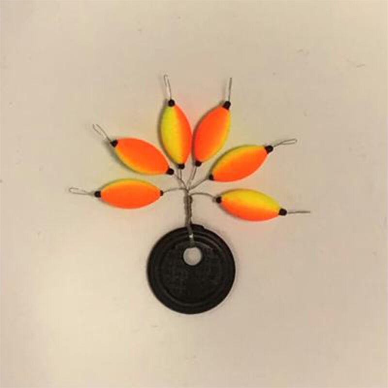 Guide Fil Truite Autobloquant Rigoval Fiquet Jaune/Orange (x6) - Guides fils | Pacific P&ecirc;che
