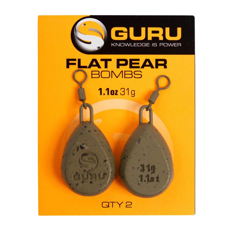 Plombs poire Guru FLAT PEAR BOMB (X2) - Plombs | Pacific P&ecirc;che