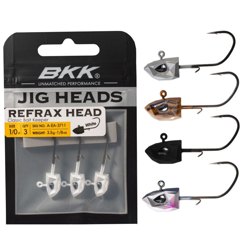 T&ecirc;te Plomb&eacute;e BKK Refrax Jig 3.5g taille #1/0 (x3) - T&ecirc;tes plomb&eacute;es | Pacific P&ecirc;che