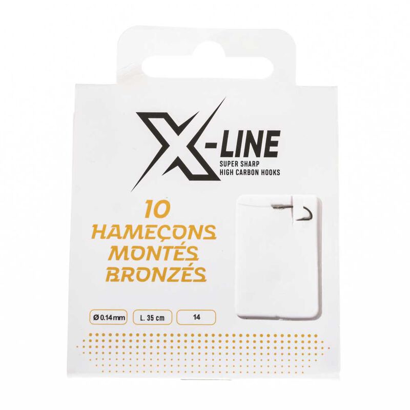 Pochette de 10 hame&ccedil;ons mont&egrave;s x-line bronz&egrave;s - Hame&ccedil;ons &agrave; Palettes | Pacific P&ecirc;che