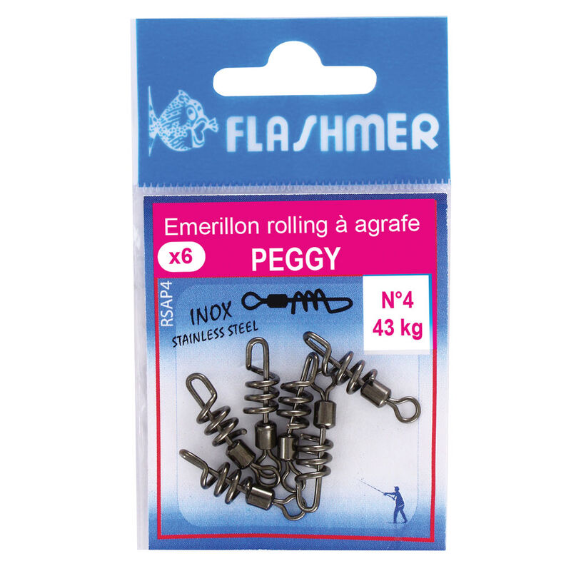 Emerillon rolling &agrave; agrafe peggy flashmer - Emerillons mer | Pacific P&ecirc;che