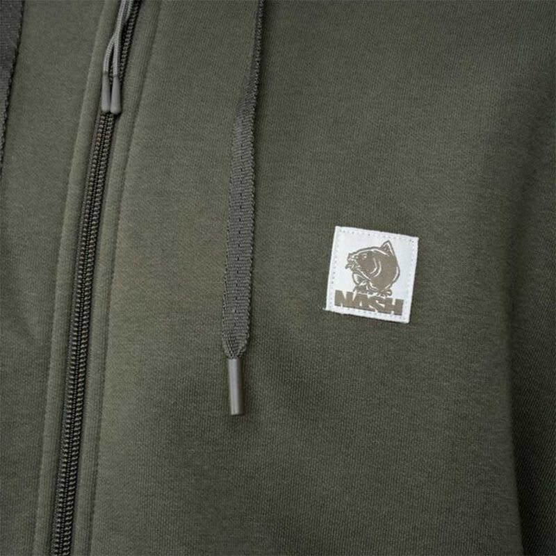 Sweat Nash Make it Badge Zipped Hoody Green - Sweatshirts | Pacific P&ecirc;che