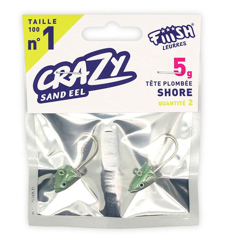 Tete plombee fiiish crazy sand eel 100 shore 5g (x2) - T&ecirc;tes Plomb&eacute;es | Pacific P&ecirc;che