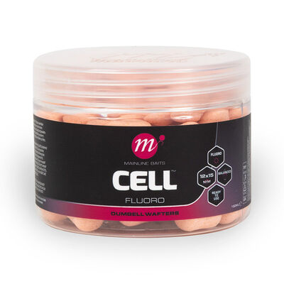 Fluoro Dumbell Wafters Mainline Cell 12 x 15mm - Equilibr&eacute;es | Pacific P&ecirc;che