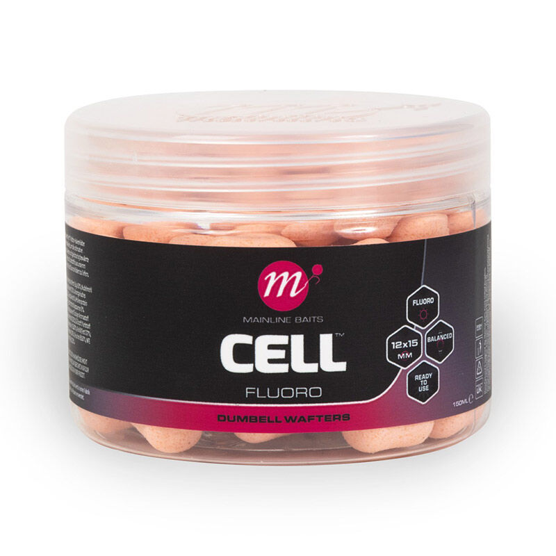 Fluoro Dumbell Wafters Mainline Cell 12 x 15mm - Equilibr&eacute;es | Pacific P&ecirc;che