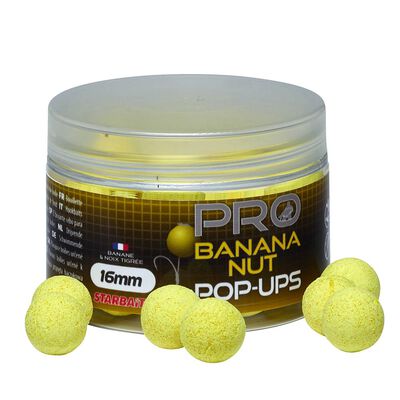 Bouillettes Starbaits Pro Banana Nut Pop up 16 mm 50 g - Flottantes | Pacific P&ecirc;che