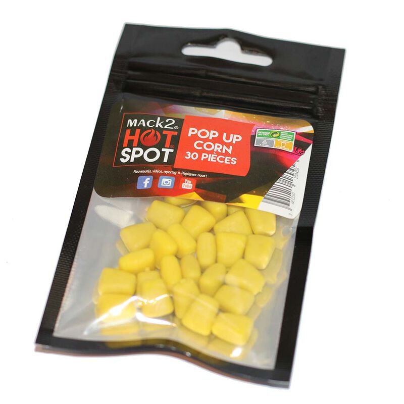 Grains de Ma&iuml;s Artificiel Mack2 Pop Up Corn Yellow x30 - Imitations | Pacific P&ecirc;che