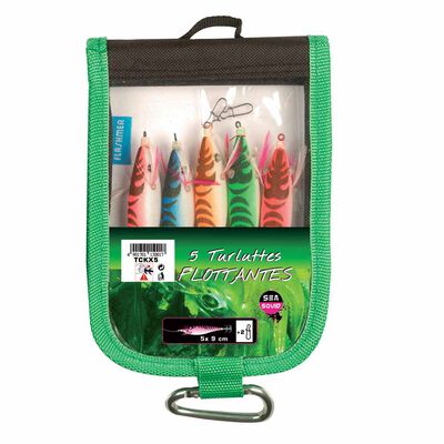 Turlutte mer flashmer kit 5 turluttes flottantes - Turluttes | Pacific P&ecirc;che