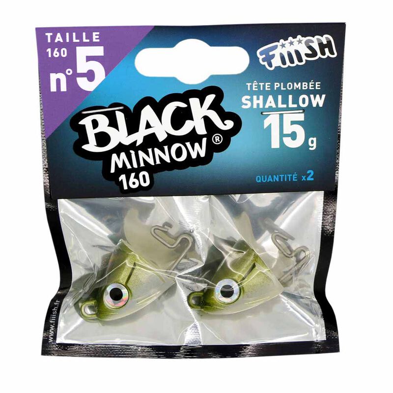 Tete plombee fiiish black minnow 160 shallow 15g (x2) - T&ecirc;tes Plomb&eacute;es | Pacific P&ecirc;che