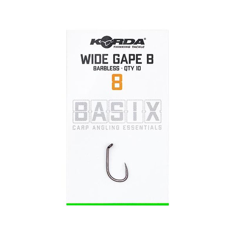 Hame&ccedil;ons korda basix wide gape barbless (x10) - Hame&ccedil;ons | Pacific P&ecirc;che