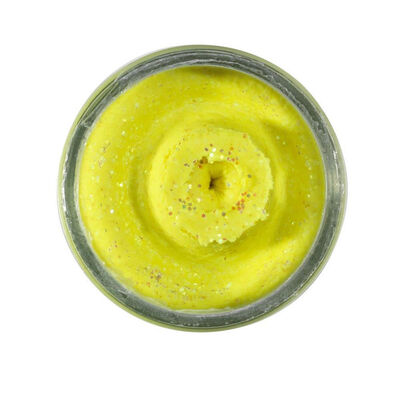 P&acirc;te &agrave; Truite Ar&ocirc;me Foie Berkley PowerBait Glitter Trout Dough Yellow Glitter - P&acirc;tes &agrave; truite | Pacific P&ecirc;che