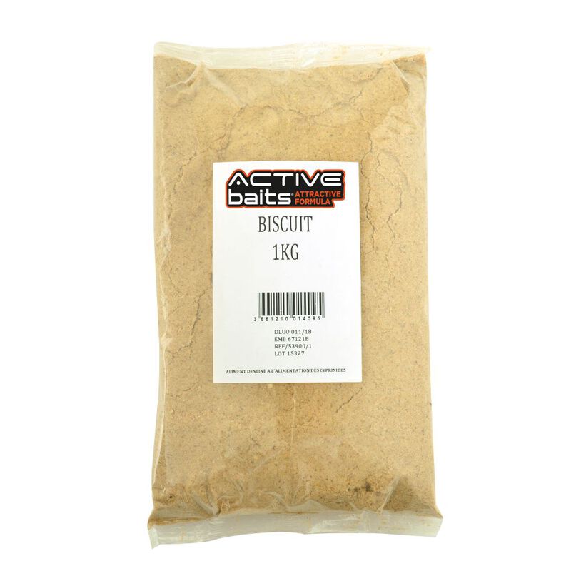 Farine pour la p&ecirc;che au coup active baits biscuit 1kg - Farines | Pacific P&ecirc;che
