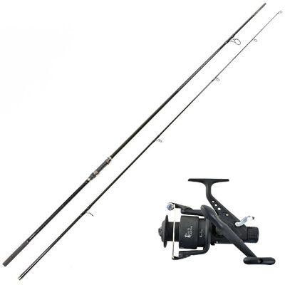 Ensemble carpe 12' 3lbs dark water canne + moulinet team carpfishing - Cannes / Moulinets / Combos | Pacific P&ecirc;che