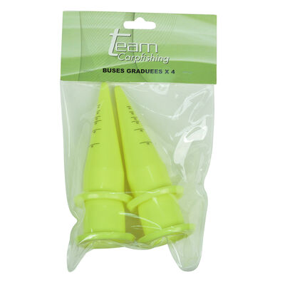 Buses pour pistolet &agrave; bouillettes carpe team carpfishing graduees x 4 - Pistolets | Pacific P&ecirc;che