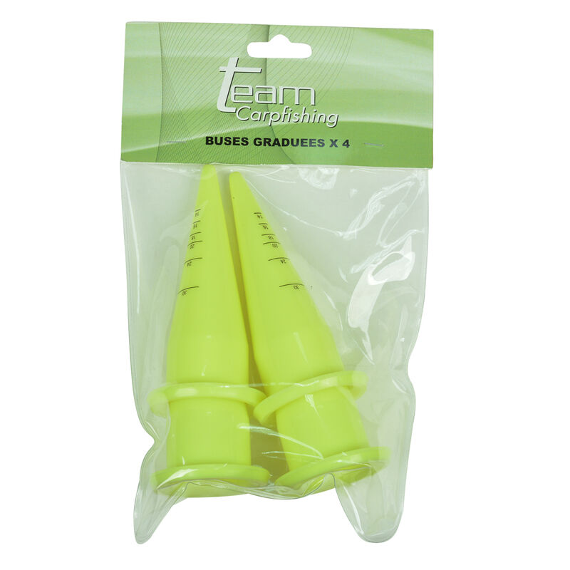 Buses pour pistolet &agrave; bouillettes carpe team carpfishing graduees x 4 - Pistolets | Pacific P&ecirc;che