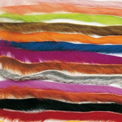 Fly tying poils jmc assortiment rabbit strip - Poils | Pacific P&ecirc;che