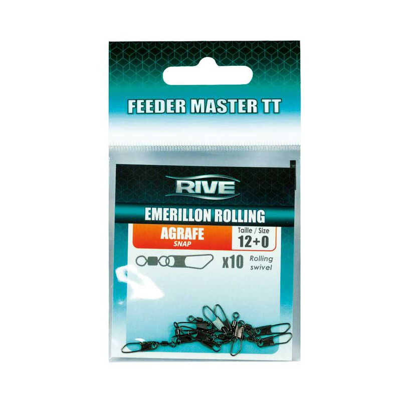 Emerillon &agrave; agrafe Snap RIVE (x10) - Acc. de montage feeder | Pacific P&ecirc;che