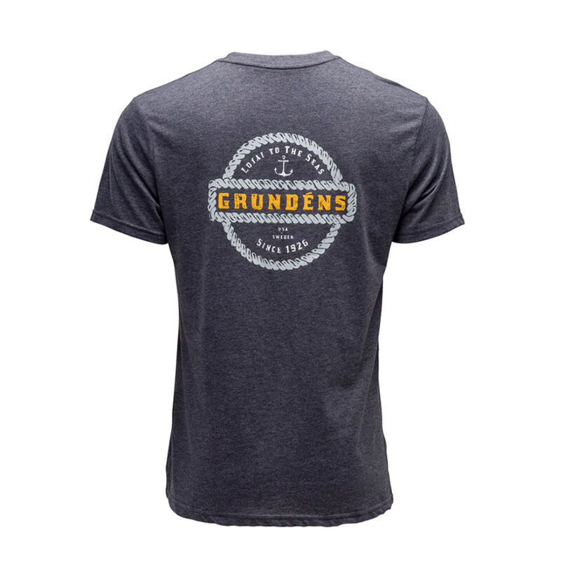T-shirt Grundens Rope Knot SS T-shirt Heather Charcoal - T-shirts manches courtes | Pacific P&ecirc;che