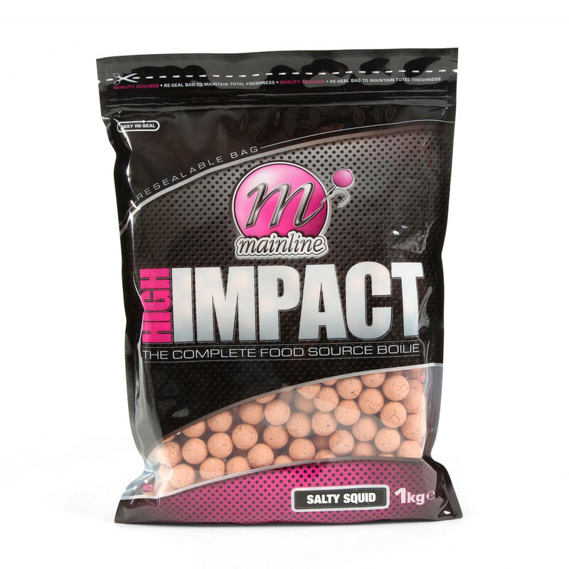 Bouillettes carpe mainline high impact boilie salty squid 1kg - Denses | Pacific P&ecirc;che