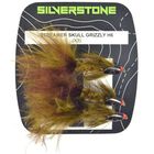 Mouche streamer silverstone skull grizzly h6 (x3) - Streamers | Pacific P&ecirc;che