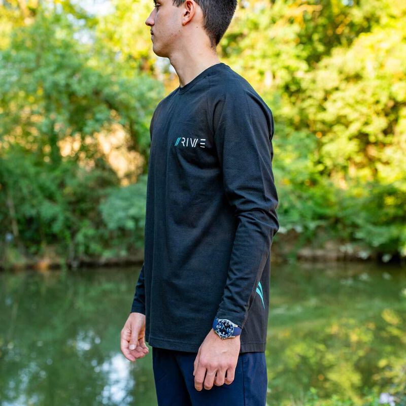 T-shirt &agrave; manches longues Noir Rive - T-shirts manches longues | Pacific P&ecirc;che