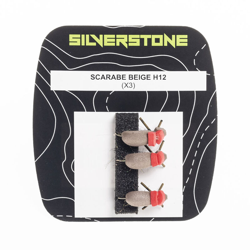 Mouche s&egrave;che silverstone scarab&eacute; beige h12 (x3) - S&egrave;ches | Pacific P&ecirc;che