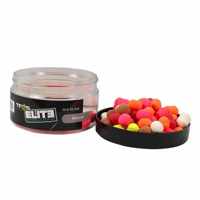 Dumbells Pop Up Teos Elite 10/12mm natural - Dumbells / Bouillettes | Pacific P&ecirc;che