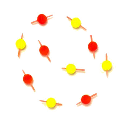Guide Fil Truite Rigoletto Fiquet Jaune/Orange (x10) - Guides fils | Pacific P&ecirc;che