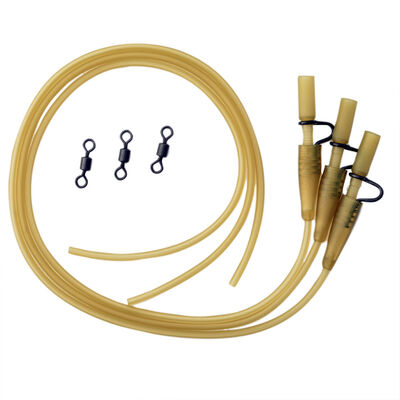 Kit montage carpe mack2 extra heavy lead clips with camo tubing x 3 - Kit Montage Complet | Pacific P&ecirc;che