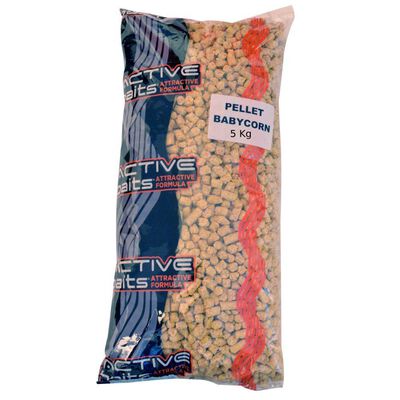 Pellets d'amor&ccedil;age coup active baits babycorn pellets sachet de 5 kg - Pellets | Pacific P&ecirc;che